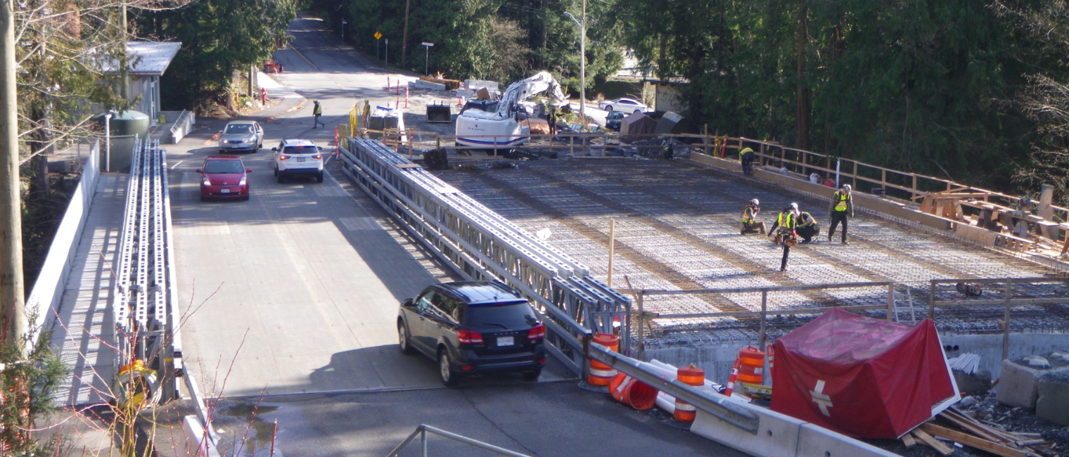 Temporary Acrow Bridge Permits Emergency Access During Lengthy Construction in North Vancouver