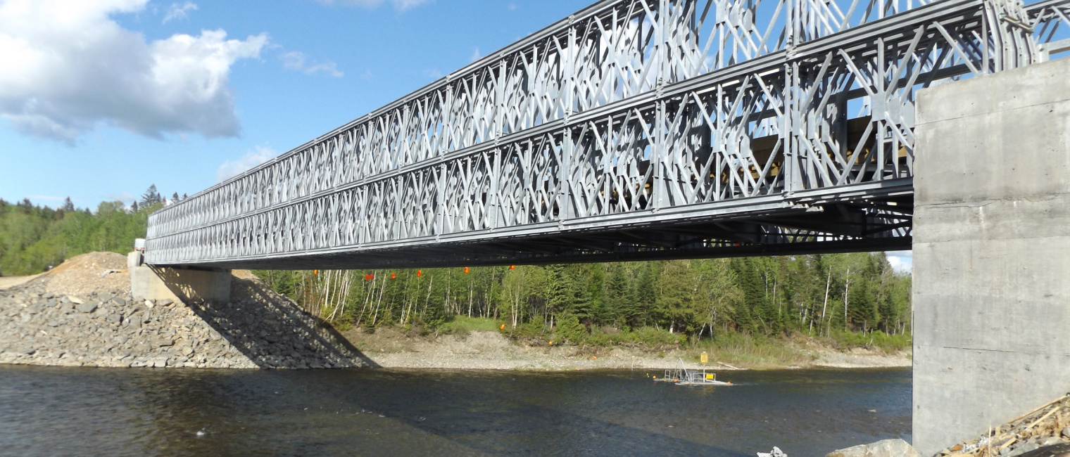 Longest Clear Span Vehicle Bridge in Canada to Support Logging Operations