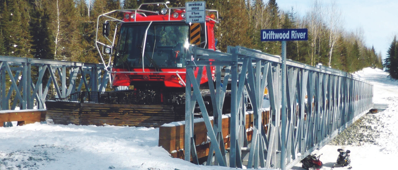 Acrow’s Modular Steel Bridge Provides Arctic Riders Snowmobilers Club With a Safe, Permanent Crossing of the Driftwood River