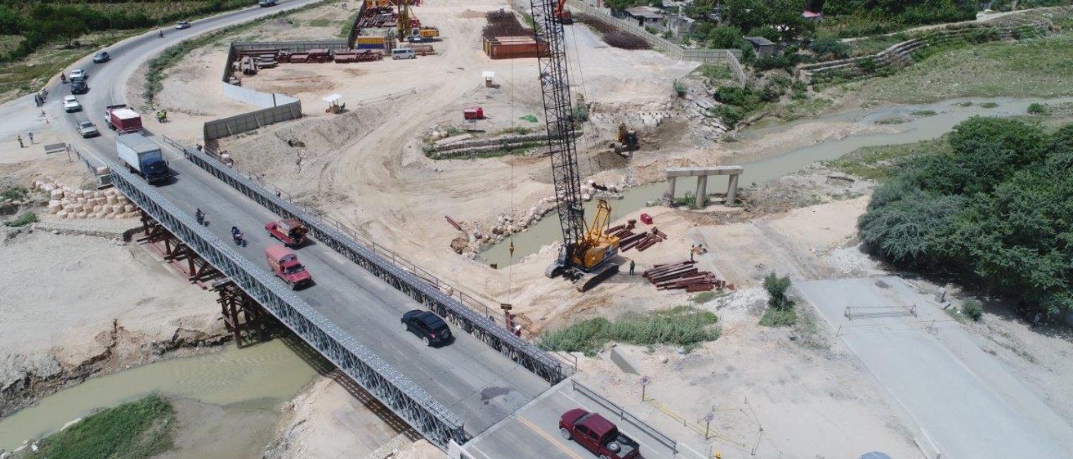 Temporary Acrow Bridge Minimizes Work Zone Impact During Construction in Port-au-Prince, Haiti