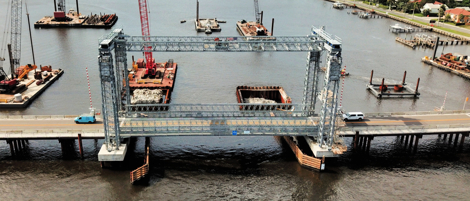 Acrow Bridge Provides Temporary Bridge and Lift Span to Speed Replacement of Bridge Connecting Palm Beach and West Palm Beach