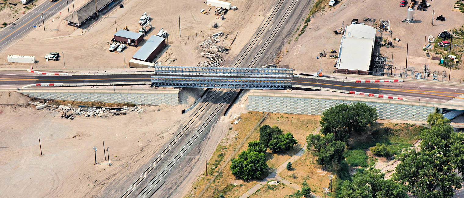 Prefabricated Modular Steel Bridging from Acrow Bridge Provides Temporary Access in Lusk, Wyoming