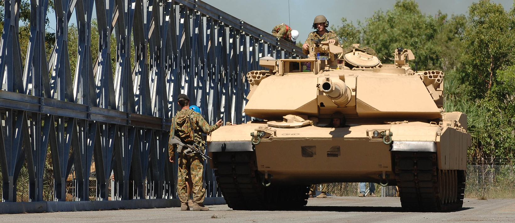 Pont modulaire militaire à sec