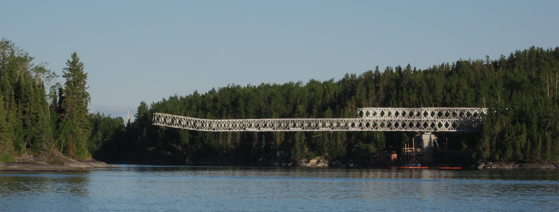 Installation d'un pont modulaire