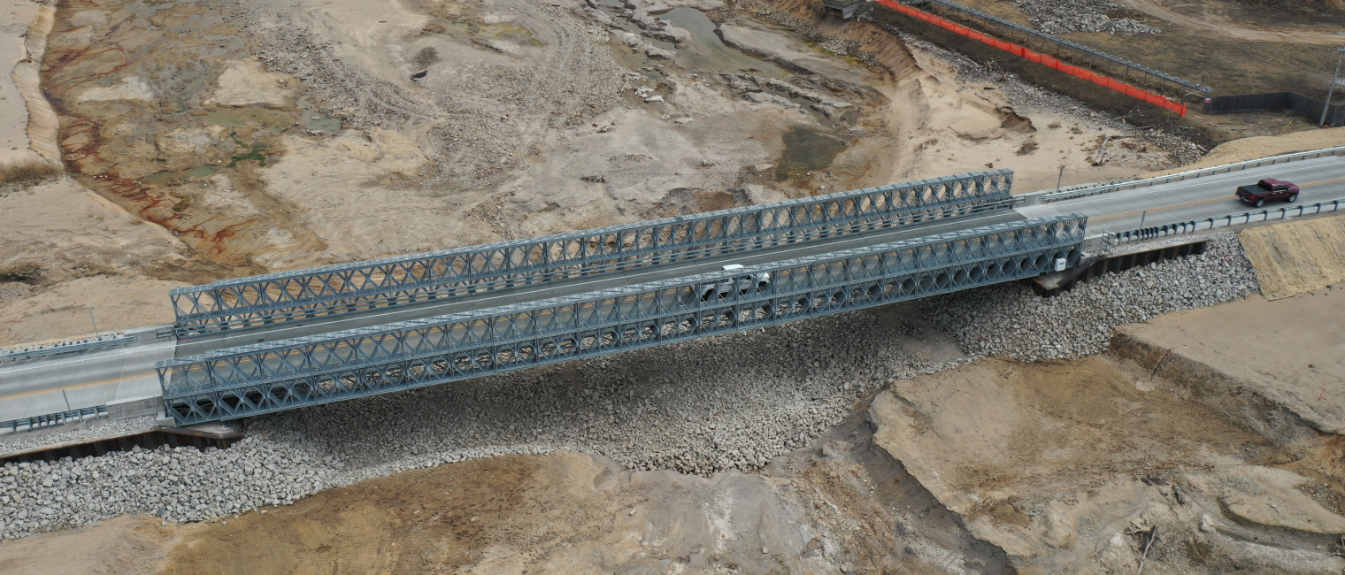 Acrow temporary bridges offer relief after flooding