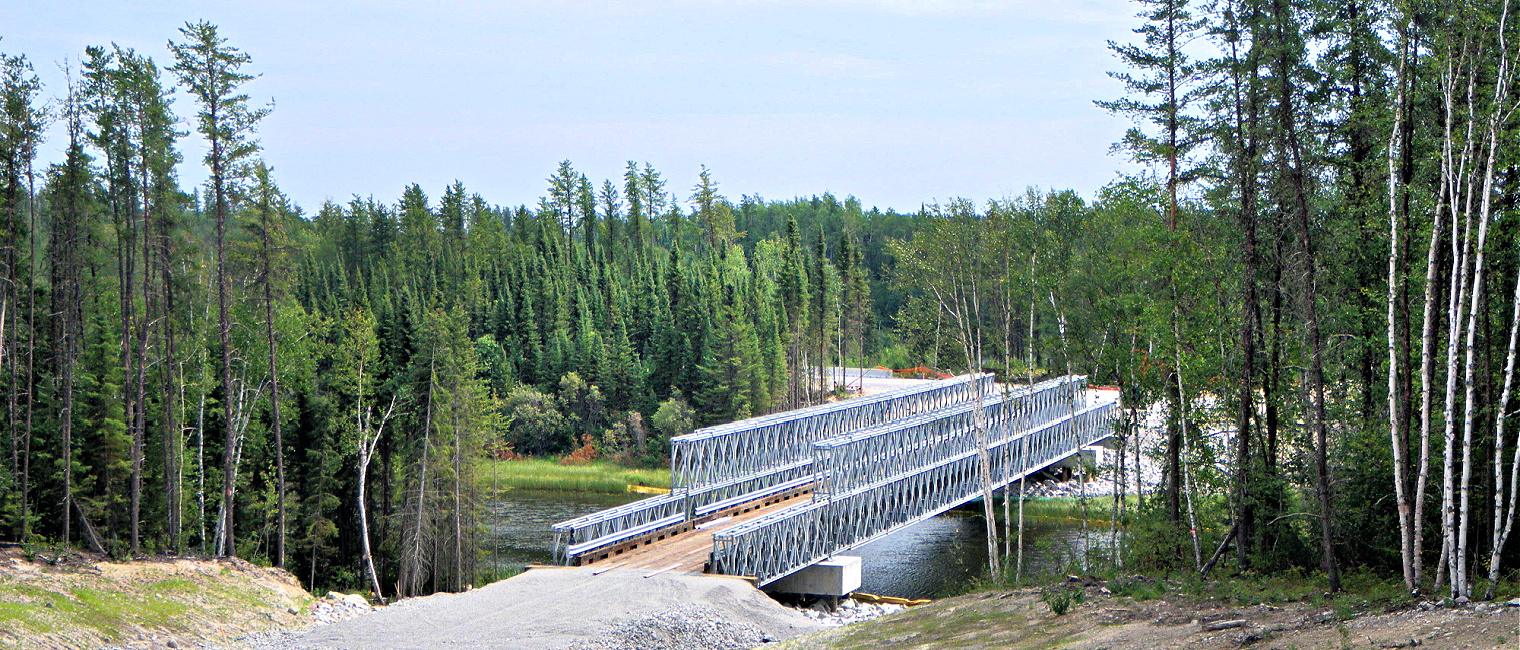 13 panel bridges improve access throughout the Manitoba Winter Road Network