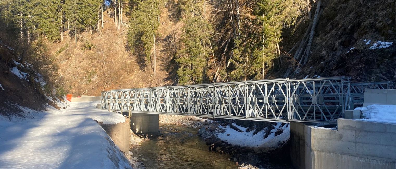 Temporary bridges in Northeast Italy