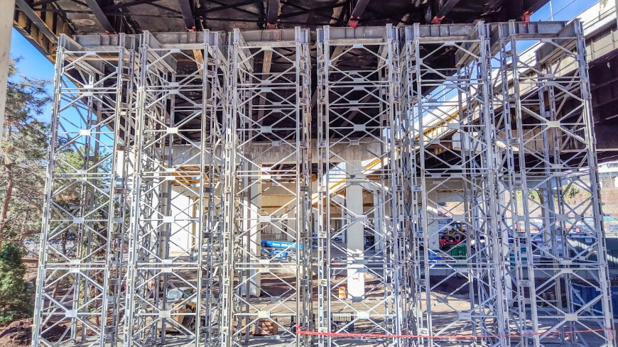 Acrow 700XS® Towers Provide Critical Support to Damaged Interstate Bridge in Ohio