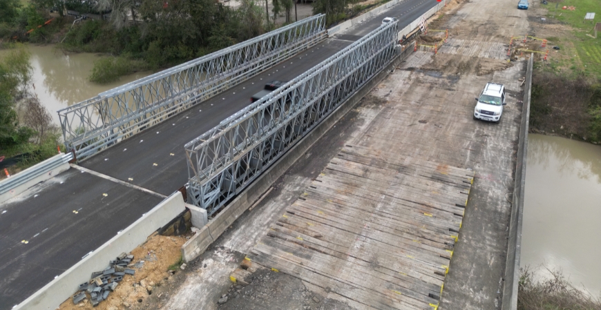 Acrow’s Detour Rental Solution Minimizes Disruptions of Bridge Replacement in Texas